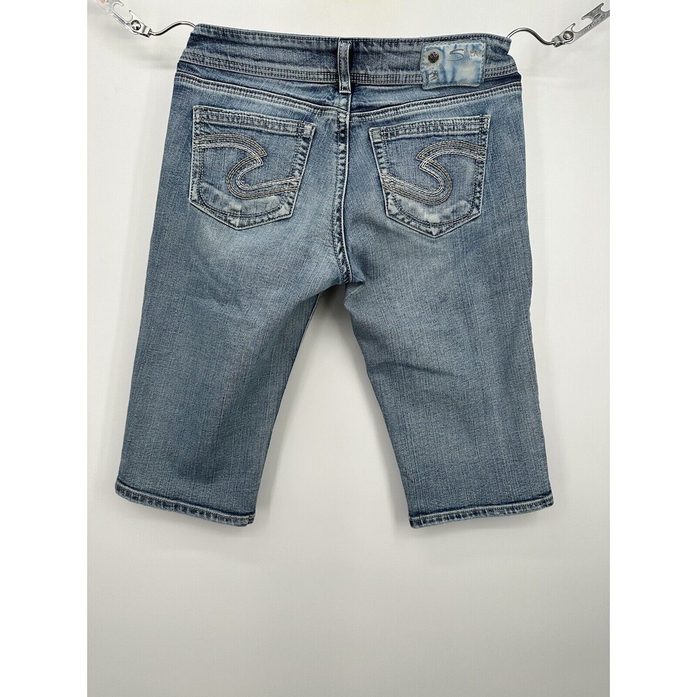 Silver Women's Suki Bermuda Denim Jean Shorts Size 27 light wash